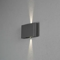 Luminaires Konstsmide Applique murale d'extérieur Konstsmide Chieri LED Noir, 2 lumières