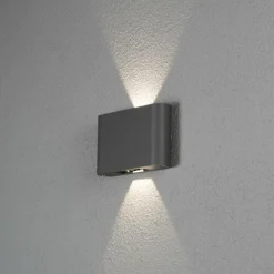 Luminaires Konstsmide Applique murale d'extérieur Konstsmide Chieri LED Noir, 2 lumières