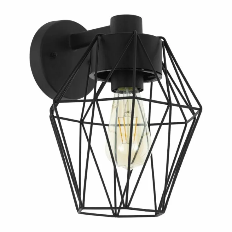 Luminaires Eglo Applique murale d'extérieur Eglo CANOVE Noir, 1 lumière