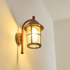 hofstein Applique murale d'extérieur Saicourt Rouge, Noir, 1 lumière