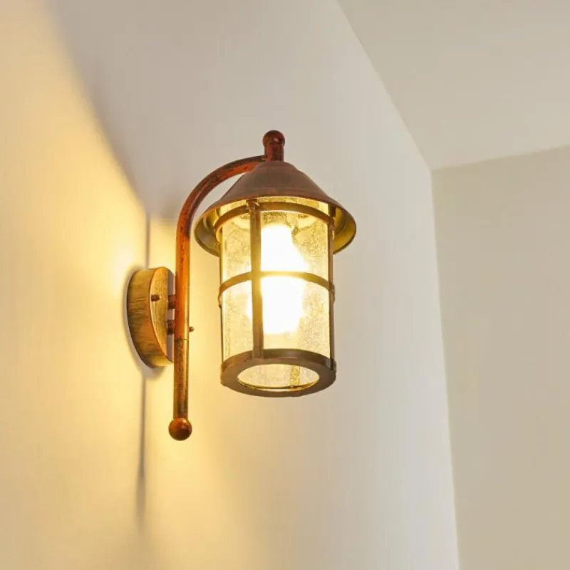 hofstein Applique murale d'extérieur Saicourt Rouge, Noir, 1 lumière