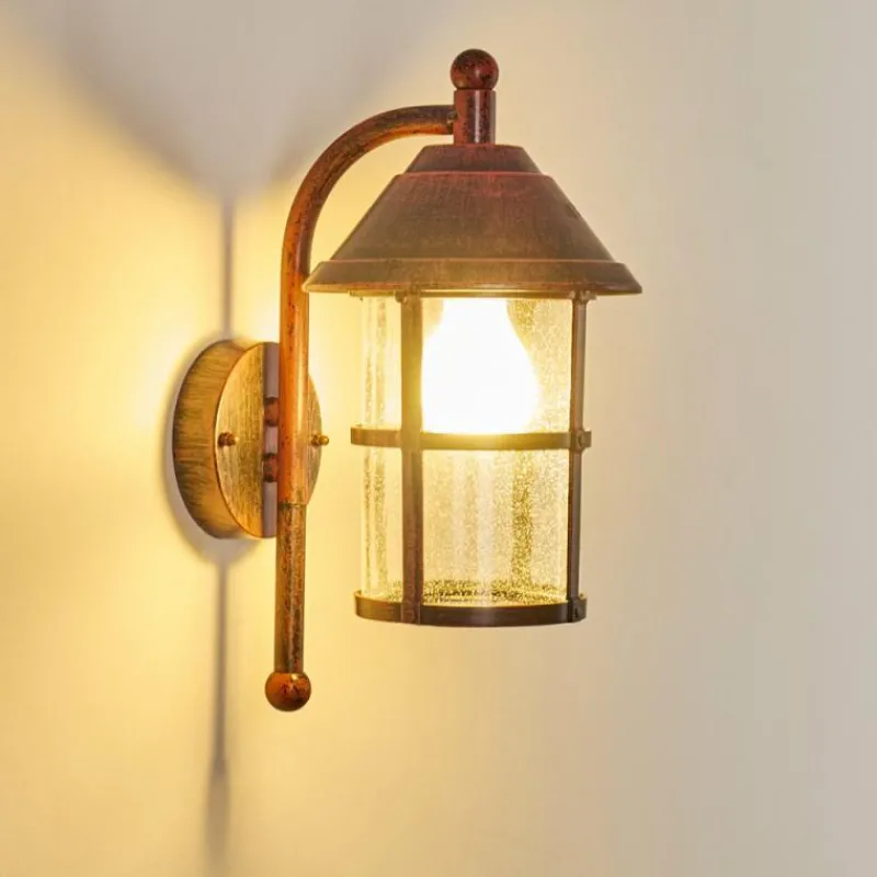 hofstein Applique murale d'extérieur Saicourt Rouge, Noir, 1 lumière