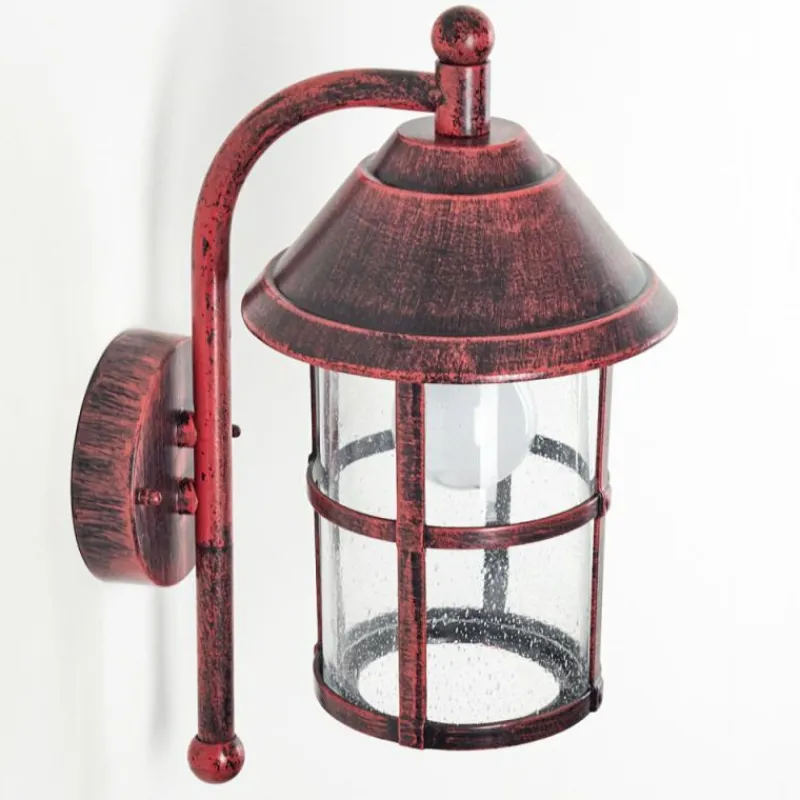 hofstein Applique murale d'extérieur Saicourt Rouge, Noir, 1 lumière