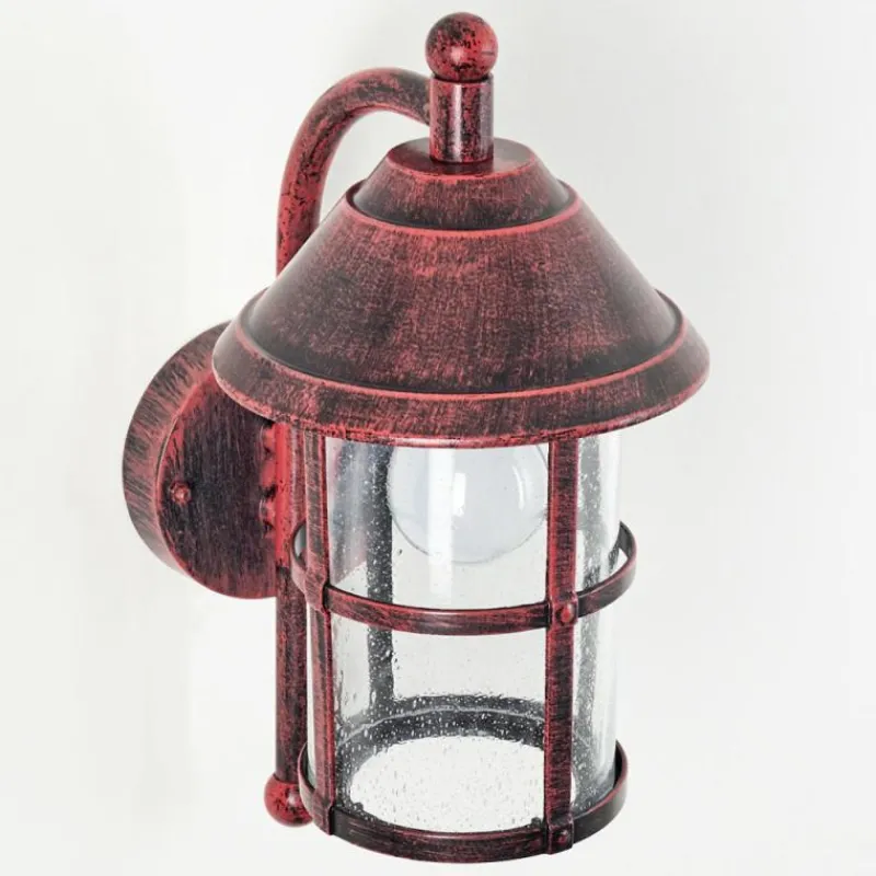 hofstein Applique murale d'extérieur Saicourt Rouge, Noir, 1 lumière