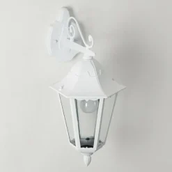 Luminaires Rustiques-hofstein Applique murale d'extérieur Esteli Blanc, 1 lumière