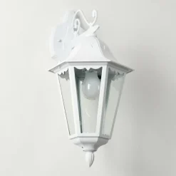 Luminaires Rustiques-hofstein Applique murale d'extérieur Esteli Blanc, 1 lumière