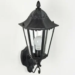 Luminaires Rustiques-hofstein Applique murale d'extérieur Esteli Noir, 1 lumière