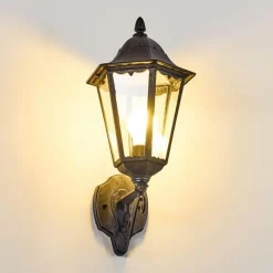 Luminaires Rustiques-hofstein Applique murale d'extérieur Esteli Noir, 1 lumière