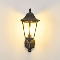 Luminaires Rustiques-hofstein Applique murale d'extérieur Esteli Noir, 1 lumière