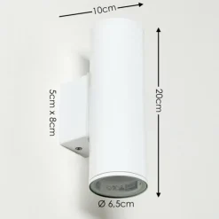 hofstein Applique murale d'extérieur Brachy LED Blanc, 2 lumières