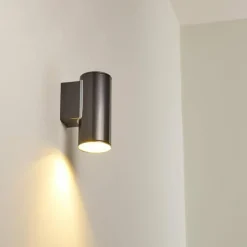 hofstein Applique murale d'extérieur Brachy LED Noir, 2 lumières