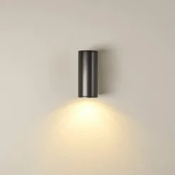 hofstein Applique murale d'extérieur Brachy LED Noir, 2 lumières