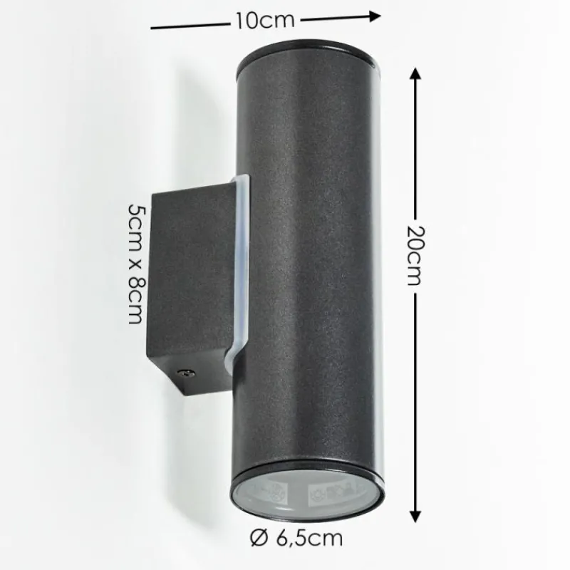 hofstein Applique murale d'extérieur Brachy LED Anthracite, 2 lumières