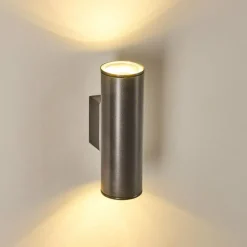 hofstein Applique murale d'extérieur Brachy LED Anthracite, 2 lumières