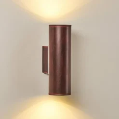 hofstein Applique murale d'extérieur Brachy LED Rouge, Noir, 2 lumières