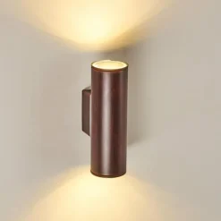 hofstein Applique murale d'extérieur Brachy LED Rouge, Noir, 2 lumières