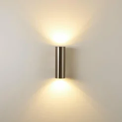 hofstein Applique murale d'extérieur Brachy LED Acier inoxydable, 2 lumières