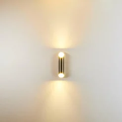 hofstein Applique murale d'extérieur Saulcy LED Acier inoxydable, 2 lumières