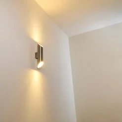 hofstein Applique murale d'extérieur Saulcy LED Acier inoxydable, 2 lumières