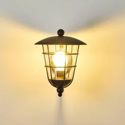 Luminaires Rustiques-hofstein Applique murale d'extérieur Sonvil Noir, 1 lumière