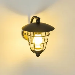 Luminaires Rustiques-hofstein Applique murale d'extérieur Sonvil Noir, 1 lumière