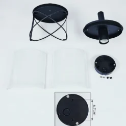 Luminaires Rustiques-hofstein Applique murale d'extérieur Chamesol Noir, 1 lumière