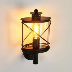 Luminaires Rustiques-hofstein Applique murale d'extérieur Chamesol Noir, 1 lumière