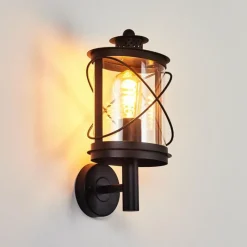 Luminaires Rustiques-hofstein Applique murale d'extérieur Chamesol Noir, 1 lumière