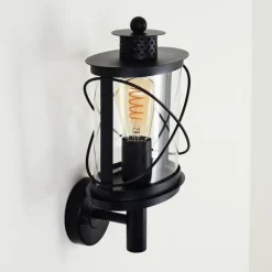 Luminaires Rustiques-hofstein Applique murale d'extérieur Chamesol Noir, 1 lumière