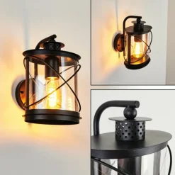 hofstein Applique murale d'extérieur Chamesol Noir, 1 lumière