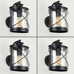 hofstein Applique murale d'extérieur Chamesol Noir, 1 lumière