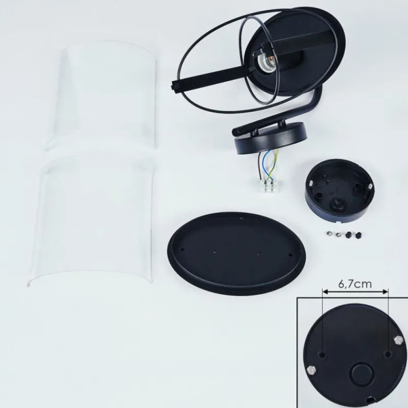 hofstein Applique murale d'extérieur Chamesol Noir, 1 lumière