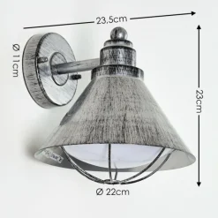 hofstein Applique murale d'extérieur Valonne Argenté, 1 lumière