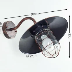 Luminaires Rustiques-hofstein Applique murale d'extérieur Oricourt Bronze, 1 lumière