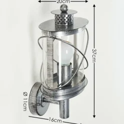 hofstein Applique murale d'extérieur Chamesol Brun, Argenté, 1 lumière