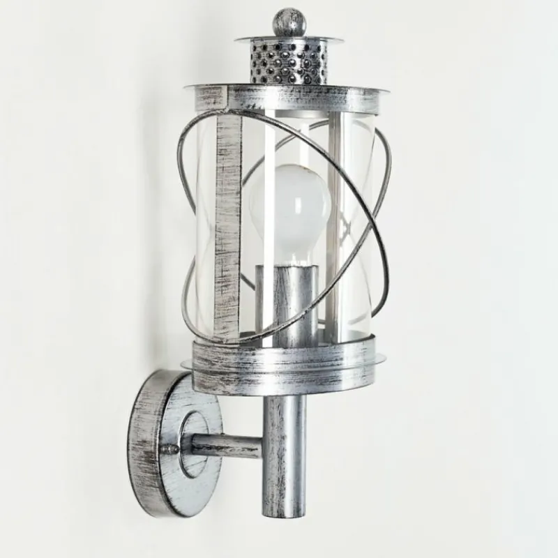 hofstein Applique murale d'extérieur Chamesol Brun, Argenté, 1 lumière