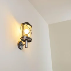 hofstein Applique murale d'extérieur Chamesol Brun, Argenté, 1 lumière