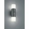 Luminaires Trio Applique murale d'extérieur Trio HOOSIC Anthracite, 2 lumières, Détecteur de mouvement