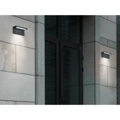 Luminaires Trio Applique murale d'extérieur Trio TRAVE LED Anthracite, 1 lumière