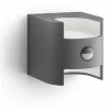 Luminaires Philips Applique murale d'extérieur Philips Grass LED Anthracite, 2 lumières, Détecteur de mouvement