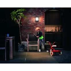 Luminaires Philips Applique murale d'extérieur Philips Stock LED Anthracite, 1 lumière, Détecteur de mouvement