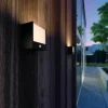 Luminaires Philips Applique murale d'extérieur Philips Macaw LED Noir, 1 lumière, Détecteur de mouvement