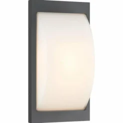 Luminaires LCD Applique murale d'extérieur LCD Emden LED Noir, 1 lumière, Détecteur de mouvement