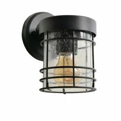 Luminaires Rustiques-Luminaires Lucide Applique murale d'extérieur Lucide KEPPEL Noir