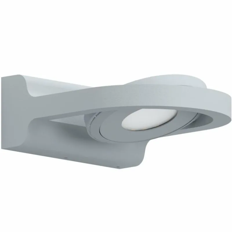 Luminaires Eglo Applique murale d'extérieur Eglo ROALES LED Argenté, 1 lumière