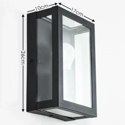 hofstein Applique murale d'extérieur Caudry Noir, 1 lumière