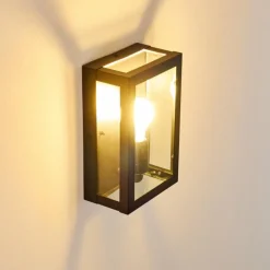 hofstein Applique murale d'extérieur Caudry Noir, 1 lumière