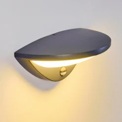 hofstein Applique murale d'extérieur Carano LED Noir, 1 lumière, Détecteur de mouvement