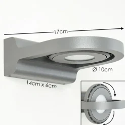 hofstein Applique murale d'extérieur Bandholm LED Gris, 1 lumière