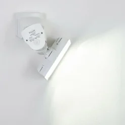 hofstein Applique murale d'extérieur Loit LED Blanc, 1 lumière, Détecteur de mouvement